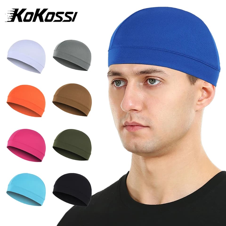KoKossi Cappello estivo ad asciugatura rapida per ciclismo, protezione solare, berretto traspirante, leggero, cappello interno per casco, moto, montagna, unisex