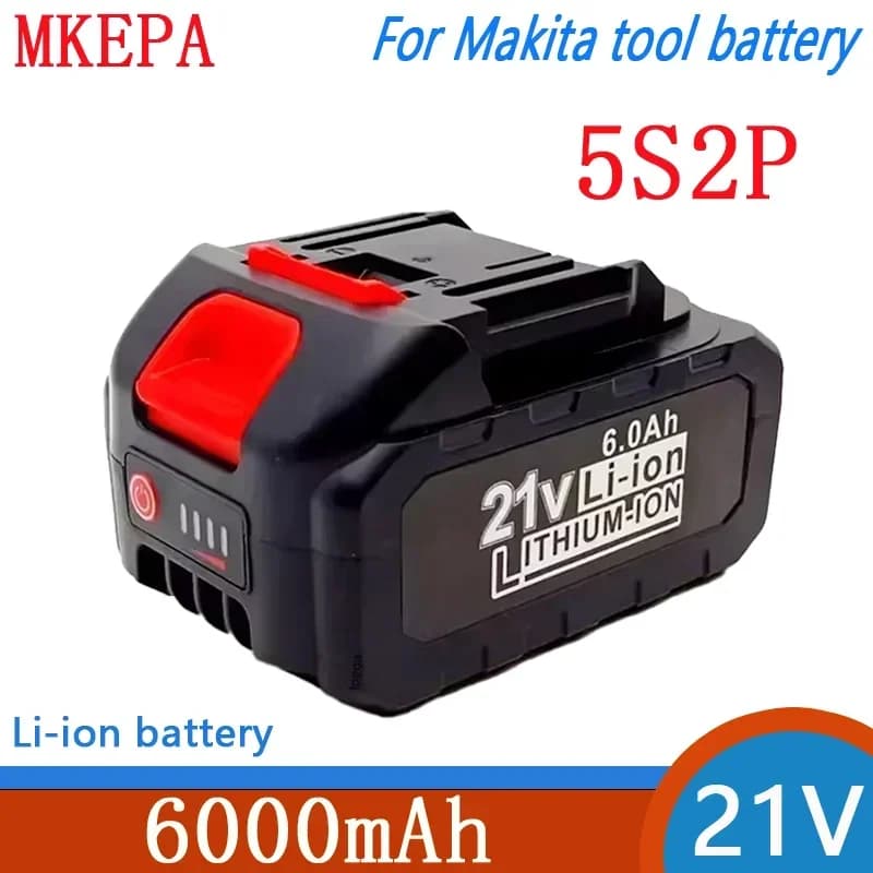 🔋 -Nuova batteria agli ioni di litio a ricarica rapida da 21 V 6000 mAh per utensili elettrici adatta per BL1850 BL1840 BL1440 (196391-6)\ 🔥