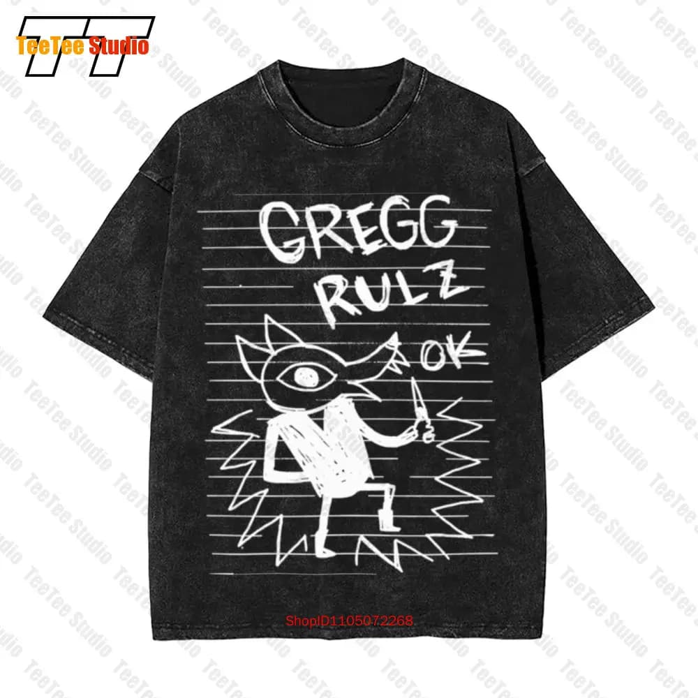 Night In The Woods Gregg Rulz Ok Vintage Oversized T-Shirt Men'S And NW6R