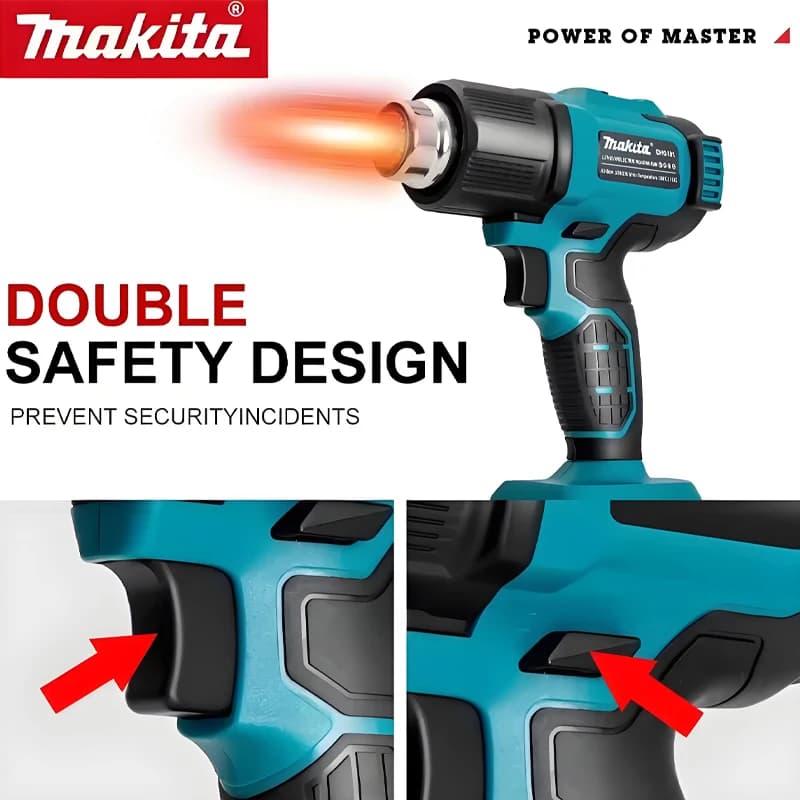 Pistola Termica Senza Fili Makita DHG181 18V LXT al Litio, Alta Potenza, per Saldatura, Soffiatore Termico, Strumenti per Termoretrazione