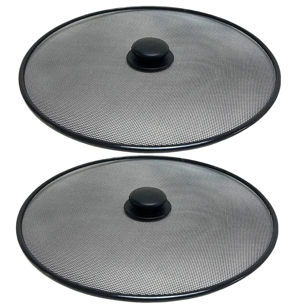 2Pcs Multi Functional Splatter Guard for Cooking Pans Stainless Steel Grease Splatter Screen Splash Cover for Fry Pan Stove Top