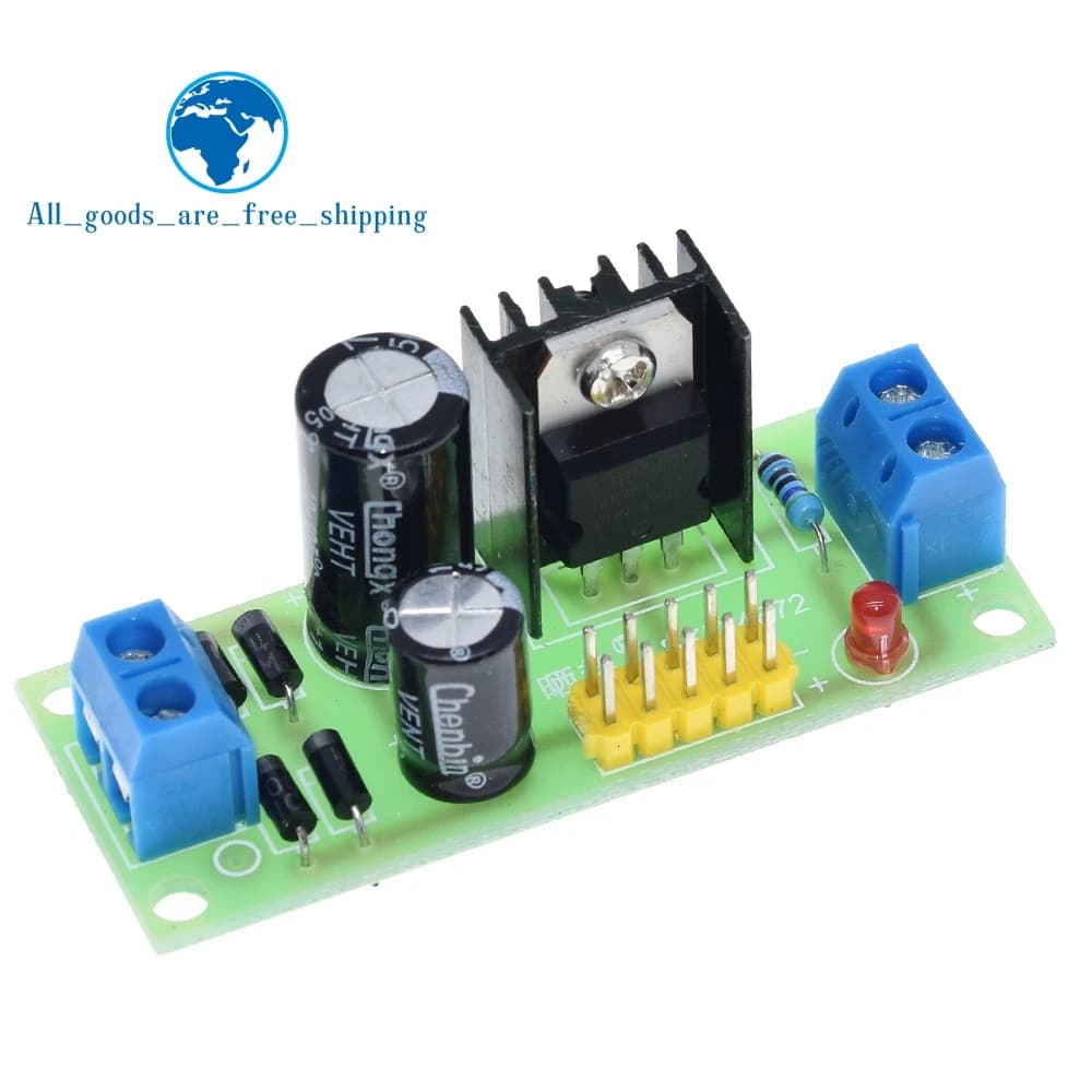 TZT 1/3PCS L7805 LM7805 Step Down Converter Board 7.5V-20V To 5V Regulator Buck Power Supply Module For Arduino