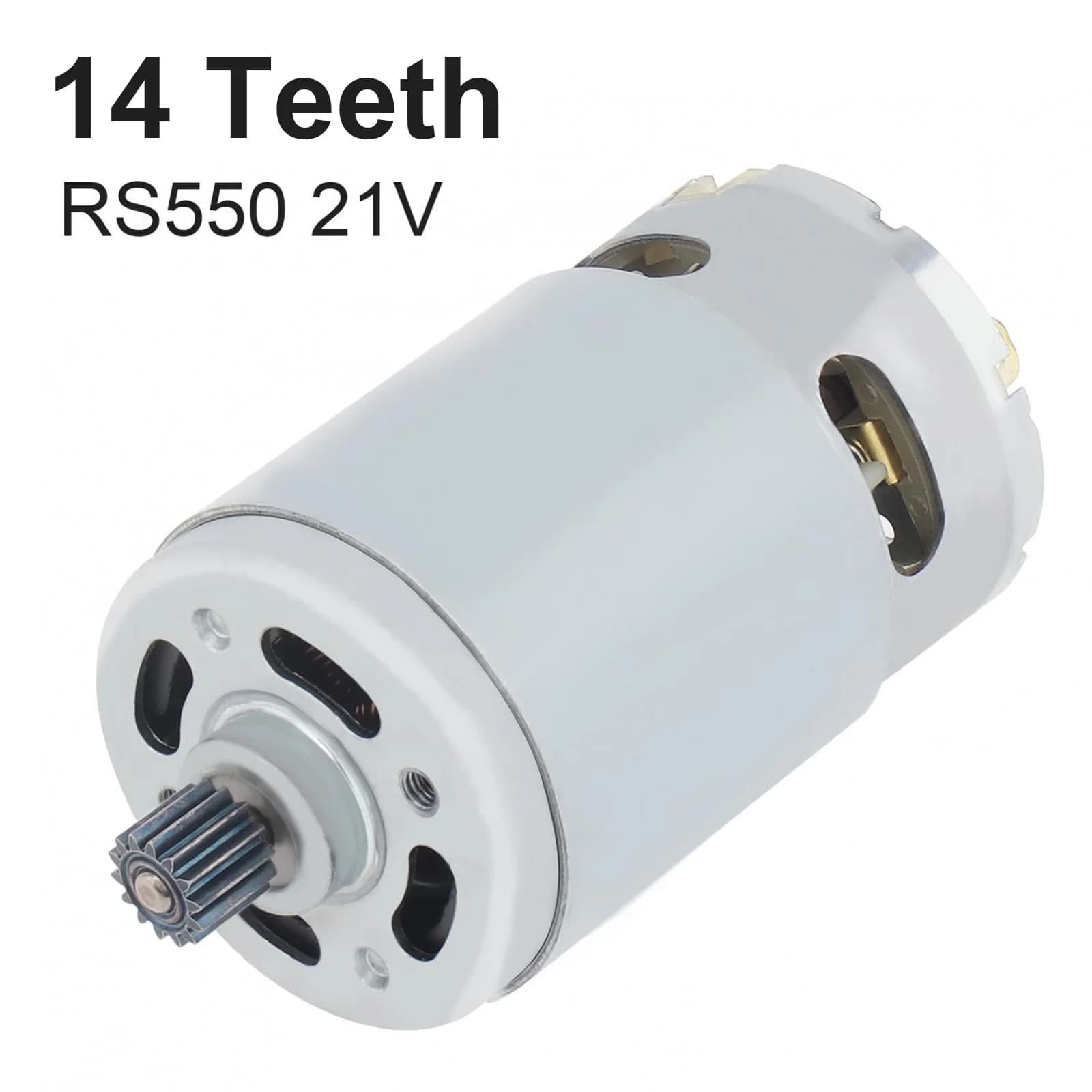 DC Motor RS550 14 teeth 8.2mm/9.5mm 21V Mini Chain Saw Gear Electric Motor Drill Rechargeable Electric Tool Accessories