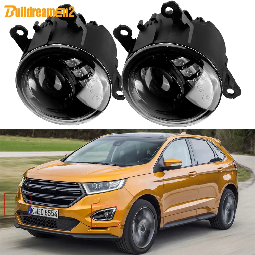 Fendinebbia anteriore per auto 2X3.54 "di diametro per Ford Edge 2015 2016 2017 30W H11 LED Lens fendinebbia DRL Assembly