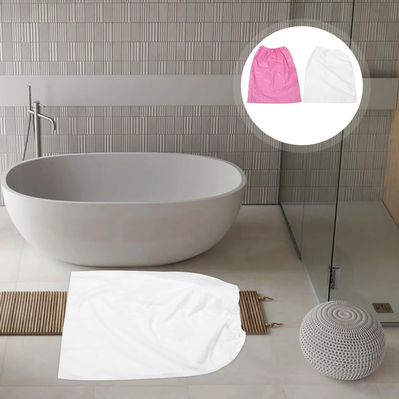 20Pcs Bathrobe Non-Woven Disposable Spa Wrap Sauna Sweat Steaming Skirt Elastic Closure Lightweight Cover Women Facial Bridal