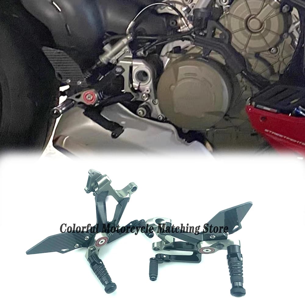 Pedane Posteriori Regolabili per Moto, Poggiapiedi per DUCATI Panigale V4 V4S V4R 2018-2023