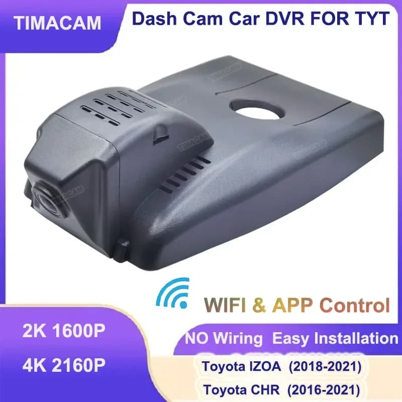 TIMACAM 4K Dash Cam Camera 2K DVR For Toyota Rav4 LE XLE Premium XA50 For Toyota CHR LE XLE fwd awd AX10 AX50 IZOA 2016-2022