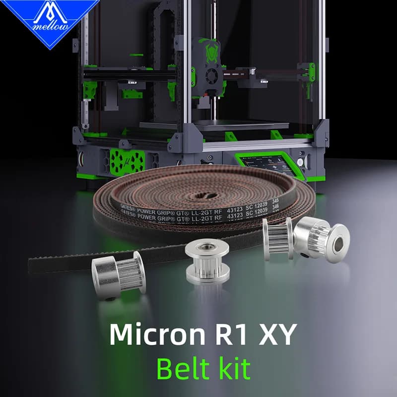 Mellow 3D Printer Micron XY GT2 Idler With 2GT Gates 6MM Belt Kit 16T Timing Pulley Bore 5mm 16T Idler Bore 3mm