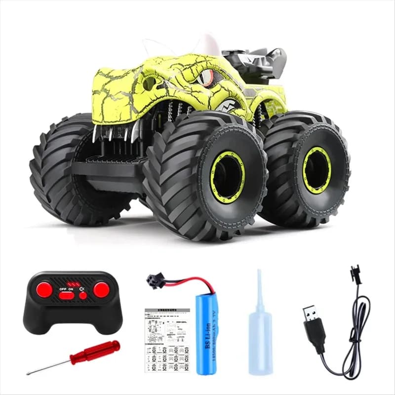 Crack Dinosaur RC Off Road Toy Car Spray Light Special Effects Mountain Climbing Remote Control Vehicle for Outdoor Play