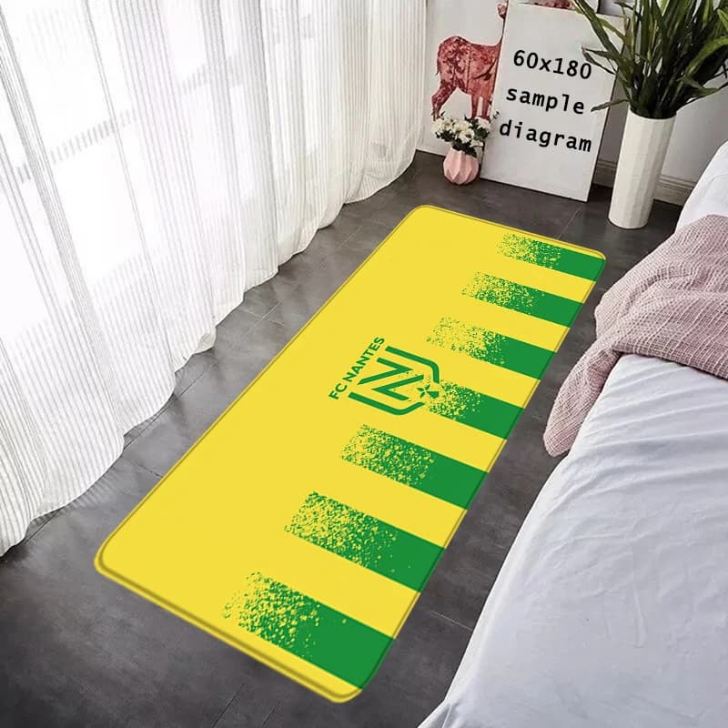 Zerbino Tappetino in flanella Tappetino per interni Tappetino per preghiera Tappetini per comodini F-FC Nantes Cucina Corridoio Tappeto assorbente per acqua Decorazione per balcone