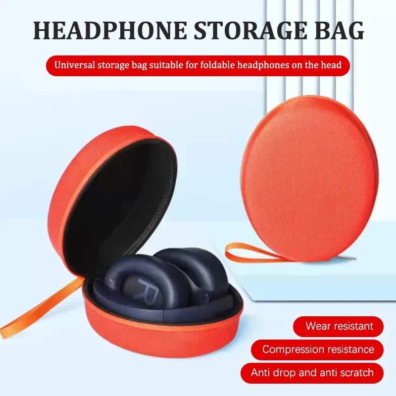 Borsa portatile rigida in EVA per custodia per cuffie QCY H3/H4/Edifier/WH-1000XM5, borsa da viaggio, custodia per cuffie-F(x)