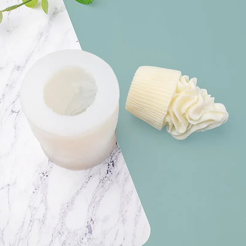 1 pezzo, modello simulato di cono gelato, ornamento di candela per aromaterapia fatto in casa, stampo in silicone per torta mousse