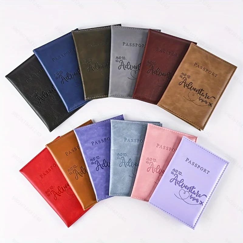 1pc Passport Cover PU Portable Multi-card ID Card Pouch Passport Holder Case Travel