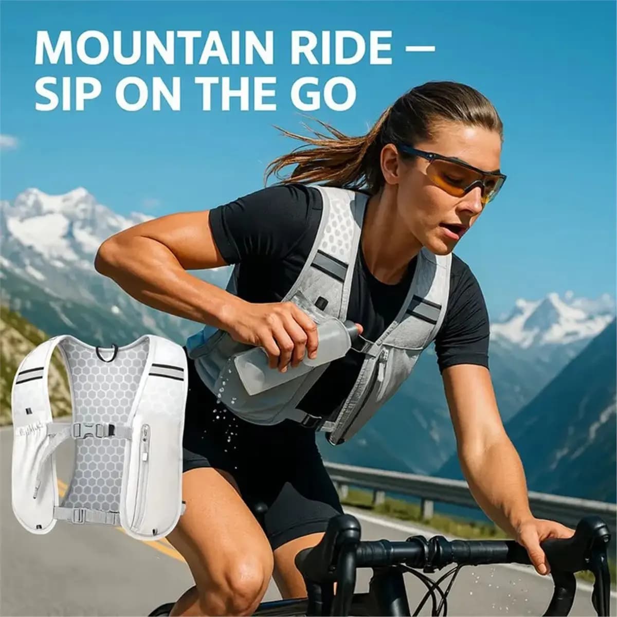 Fits for Running Hydration Vest Backpack Pack Marathoner Running Race Hydration for Trail Race Hiking Cycling Climbing Grey