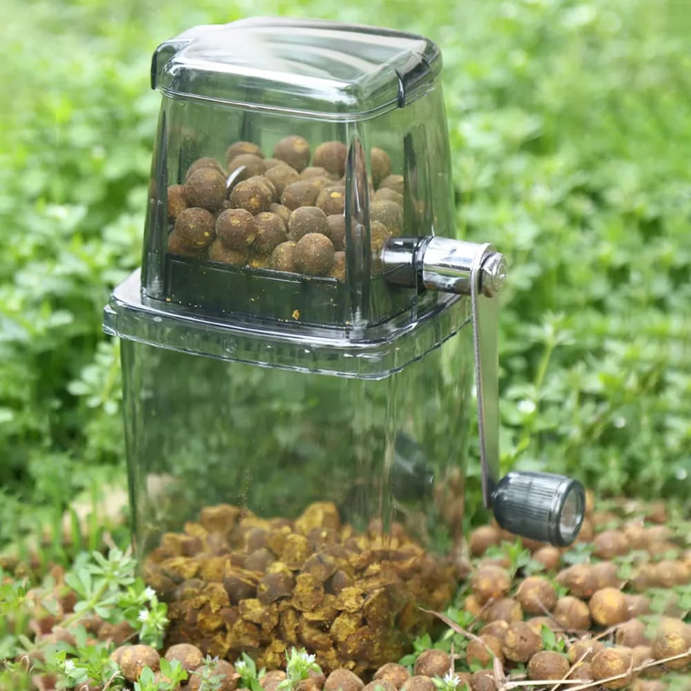 Trituratore Manuale per Esche da Pesca, Tritaghiaccio Multifunzione, Macinatore per Esche da Carpa con Lame in Acciaio Inossidabile, Tritaghiaccio
