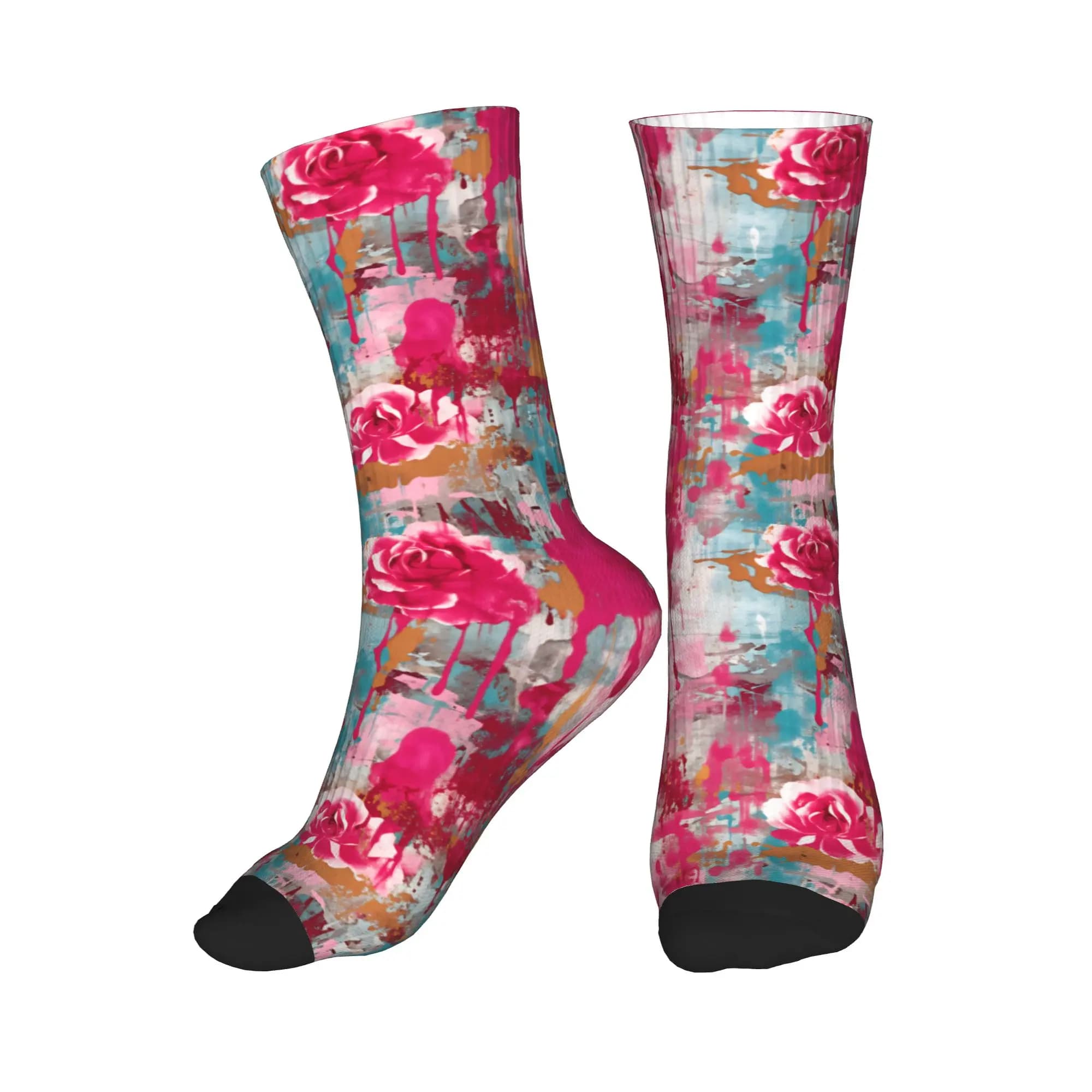 Calzini con Stampa Carina Stile Grunge Vintage per Uomo e Donna, Elasticizzati per Estate Autunno Inverno