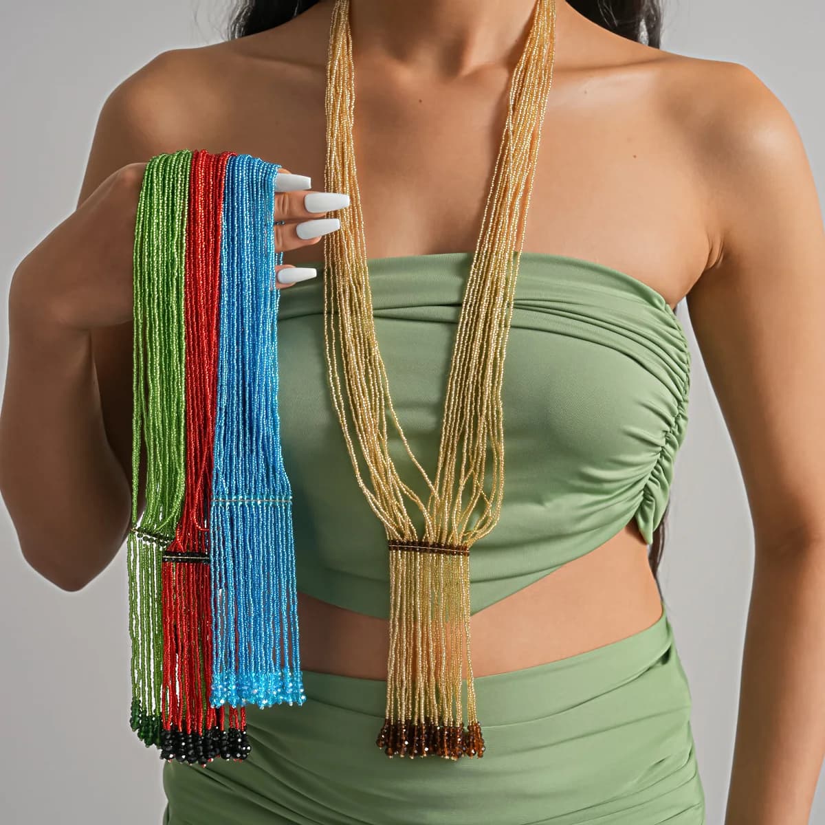 European And American Style Multi-layered Crystal Bead String Jewelry, Fashionable And Trendy, Suitable For The Niche Market, Wi