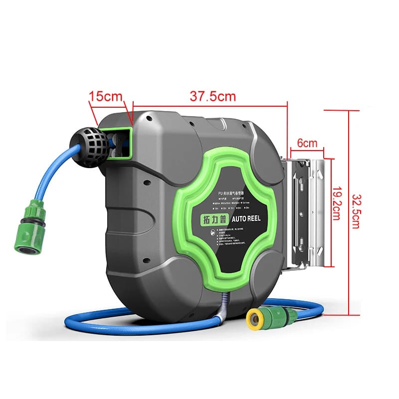 10/15/20M automatic retractable winding water drum 4S shop self-washing garden irrigation system wall mounting water drum foam drum