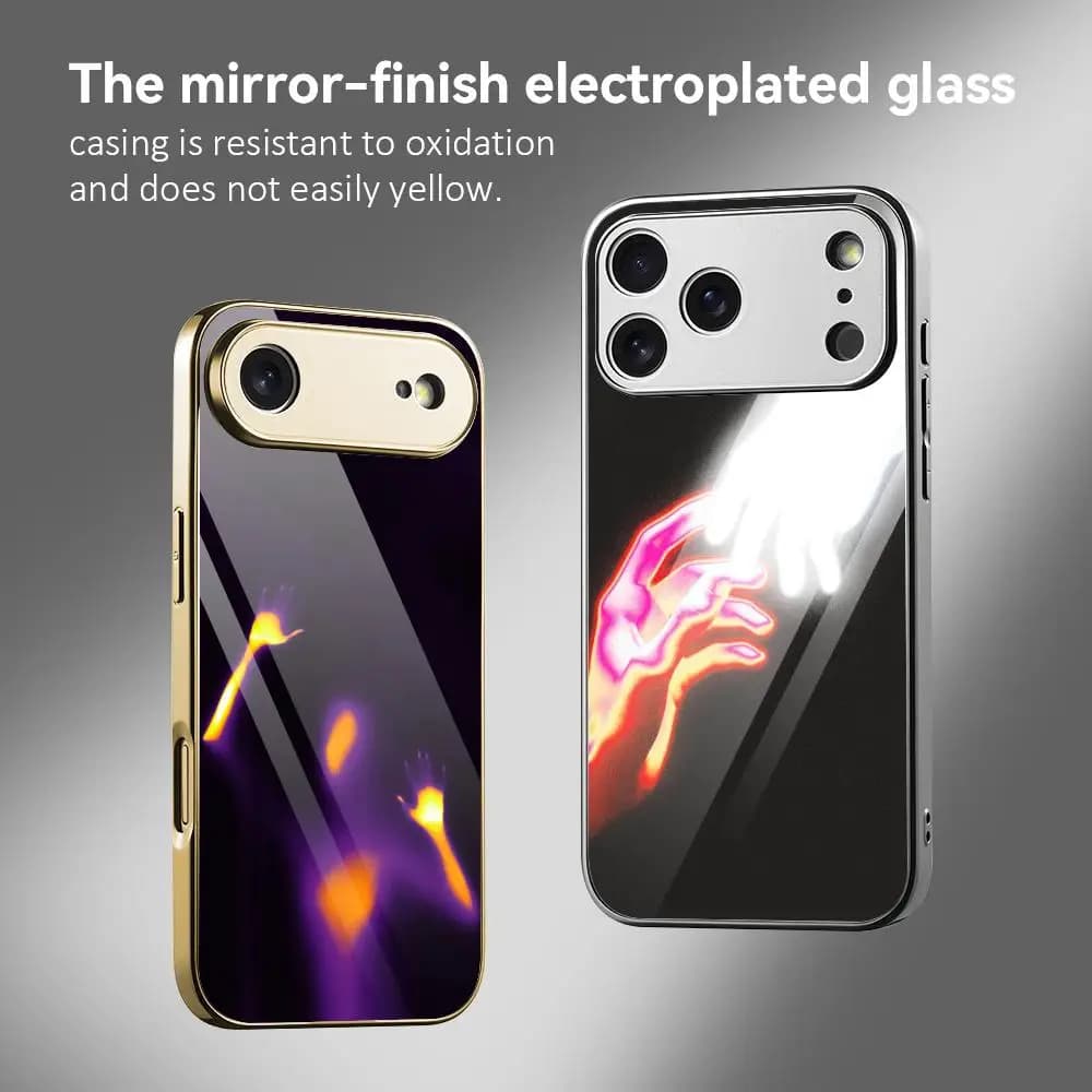 Palm Cool Case for iPhone 17 16 15 14 13 12 Pro Max Plus, shockproof with galvanized metal bumper