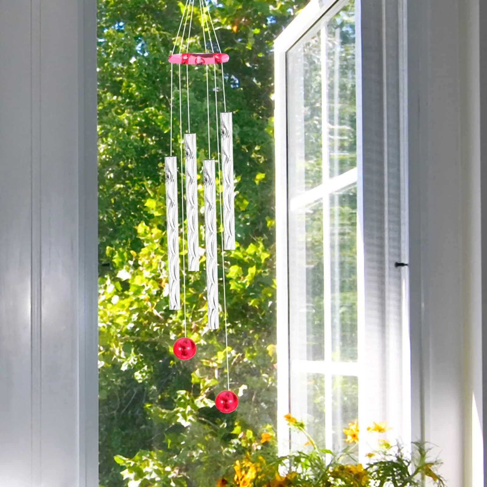 1Set DIY Wind Chime Tubes Metal Wind Chime DIY Kit Pre-Drilled for Easy Hanging Garden Patio Relaxation Craft Supplies