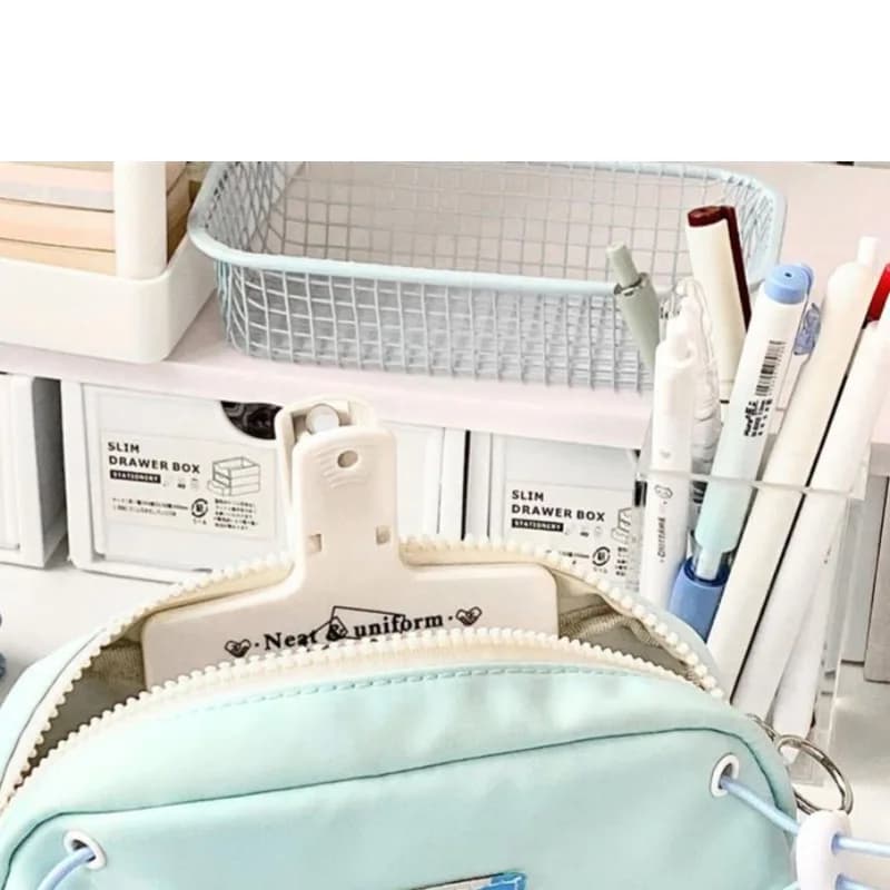 Astuccio per matite per organizer per trucco Astuccio per matite con coulisse Astuccio per penne per studenti portatile con cerniera Borsa per riporre articoli di cancelleria Regalo per la scuola