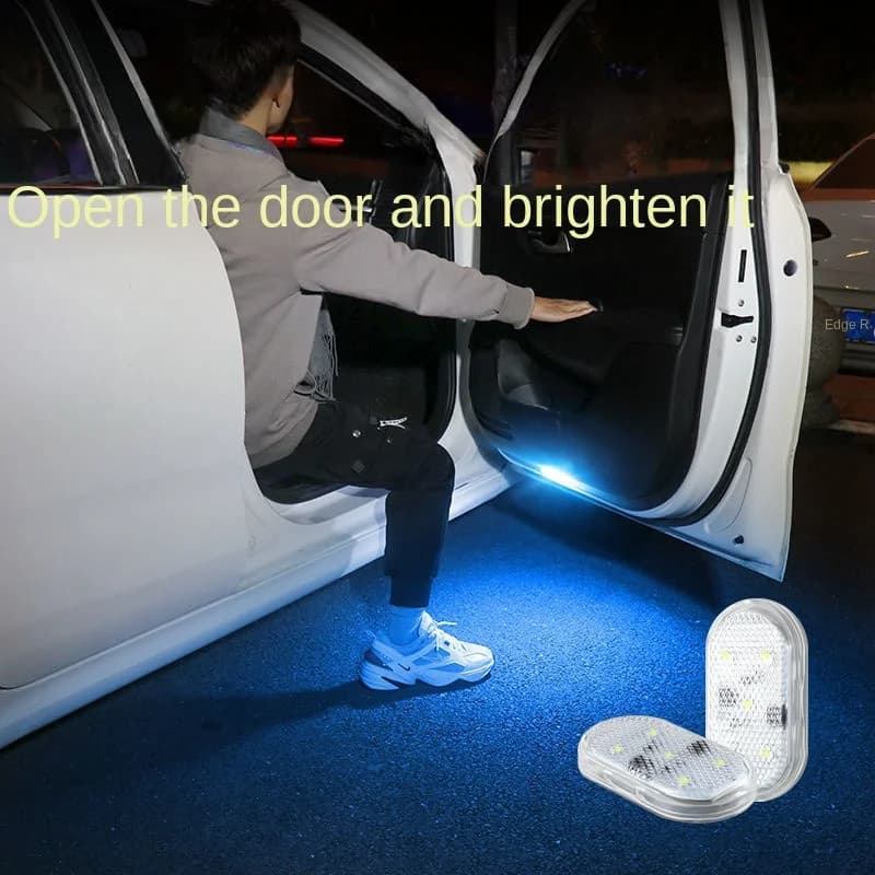 Luce della portiera dell'auto sensore Led luce della portiera dell'auto ricarica Usb luce di benvenuto atmosfera di avvertimento Anti-collisione del pavimento