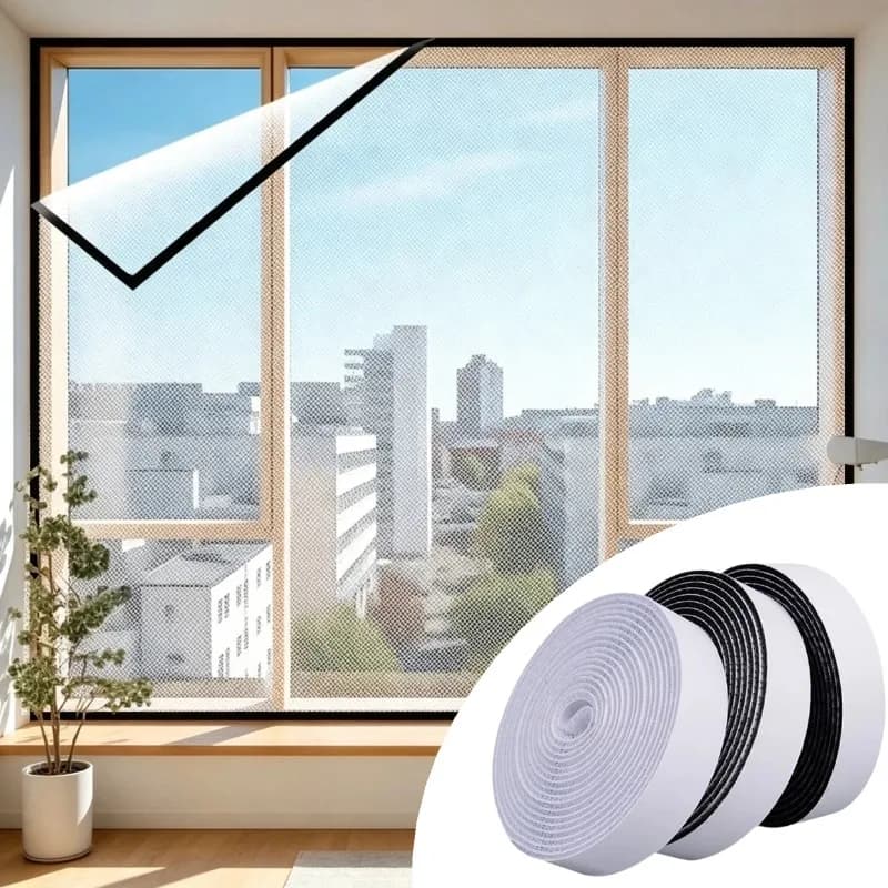 Mosquito Net Window No Drill Removable Anti-mosquito Window Screens Fly Mesh Net Anti Insect Flies Mosquitoes Curtain Magic Tape