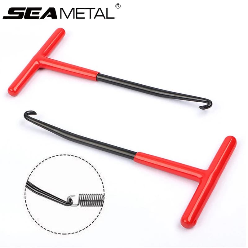 SEAMETAL 1pc Exhaust Spring Puller Tool Motorcycle Exhaust Spring Hooks T Handle Spring Hooks Wrench Spring Puller Removal Tools