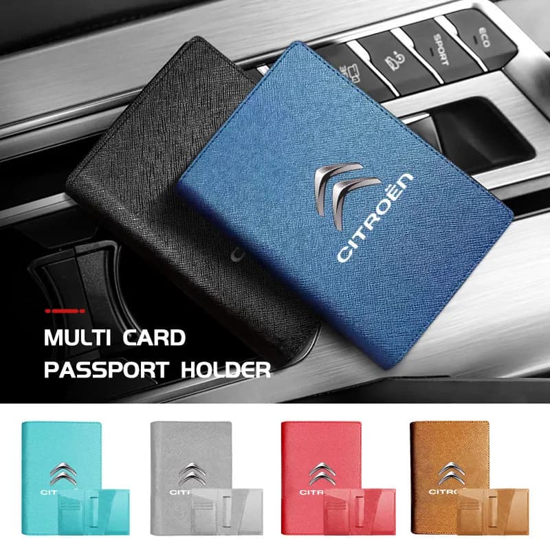 Passport Holder Case Multi Functional ID Card Bank Card Travel For Citroen C5 C1 C2 C6 C4L DS3 DS4 DS5 C-Elysee Grand Berlingo
