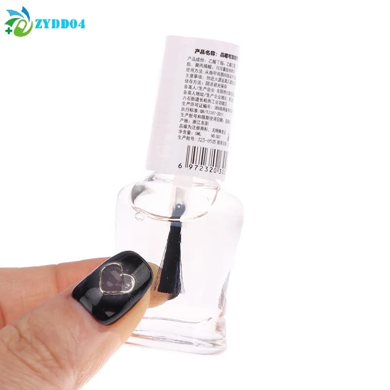 ● Smalto Trasparente per Unghie da 6ml, Top Coat per Migliorare la Brillantezza, Olio Protettivo per Nail Art, Senza Cottura, Lunga Durata, Asciugatura Rapida