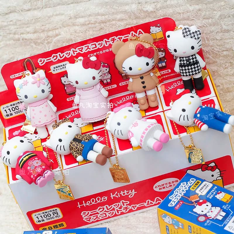 Sanrio Hello Kitty 50° Anniversario Blind Box: Giocattoli Carini con Gatto KT dalle Gambe Lunghe, Action Figure, Ciondoli, Regali per Bambini