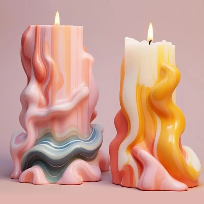 Geometric Mould Handmade Cylinder Silicone Mold Resin Mould Scented Making Mold for DIY Decoration X3UC