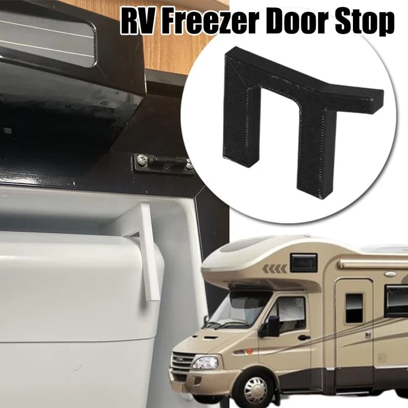 Fermaporta per congelatore camper con design dello stampo e sistema di circolazione dell'aria Cuneo per porta nero resistente per frigorifero camper roulotte camper