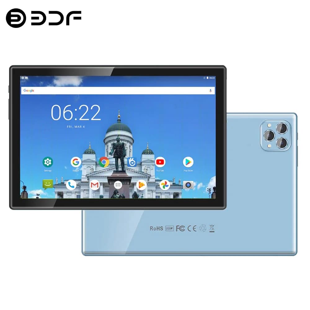 Tavolette Android 5G da 10.1 pollici Chiamata telefonica 4G LTE Dual SIM Doppia fotocamera Octa Core 8 GB + 256 GB ROM Wi-Fi Bluetooth Google Tablet Pc