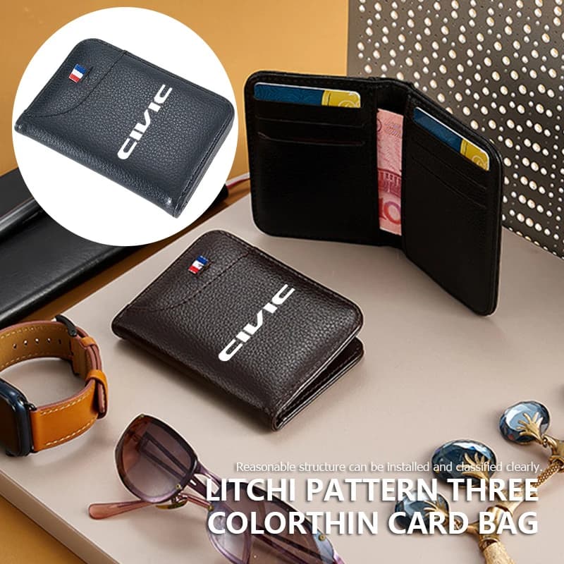 For Honda PU Leather Man Women Travel Passport Holder Credit Card Holder Case Wallet Mugen Civic Insight Typer XR-V Vtec UR-V SI