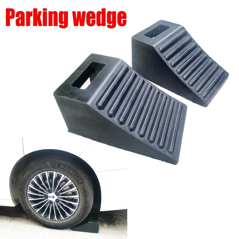 Supporto per pneumatici auto, blocco triangolare in legno, fermapneumatici antiscivolo, blocco, fermapneumatici