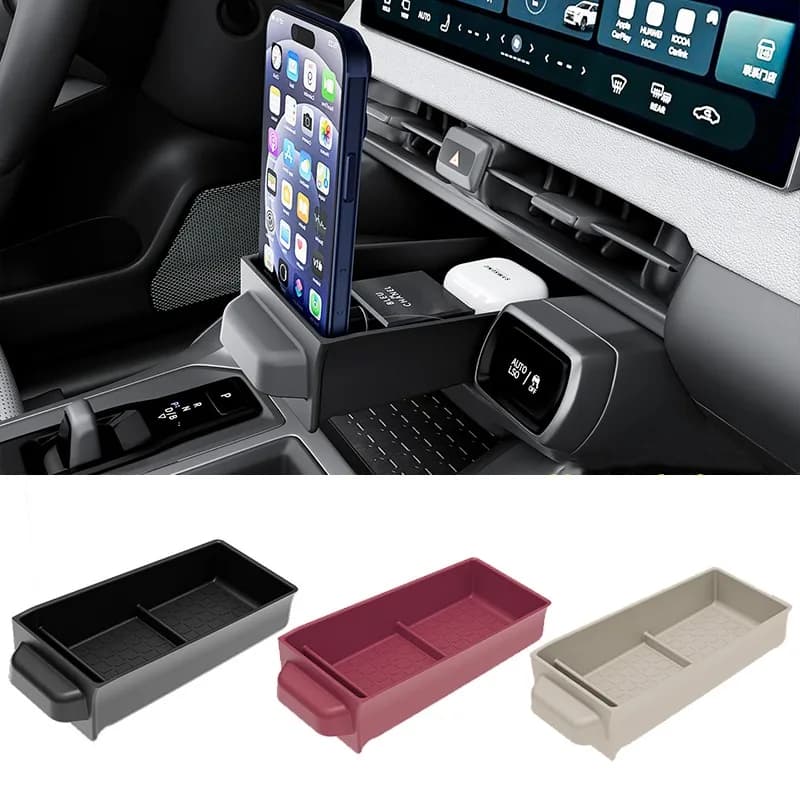 Per Toyota RAV4 XA60 2026: Scatola portaoggetti per console centrale auto, supporto telefono, portamonete, ricarica wireless, organizer lato destro
