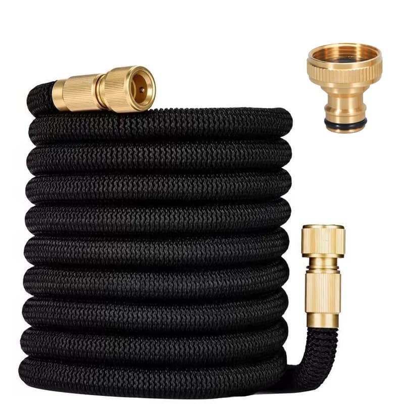 Flexible Telescopic Water Pipe, Brass Fittings - Length 25-150FT, Perfect For Car Washing, Garden Irrigation, And Outdoor Use