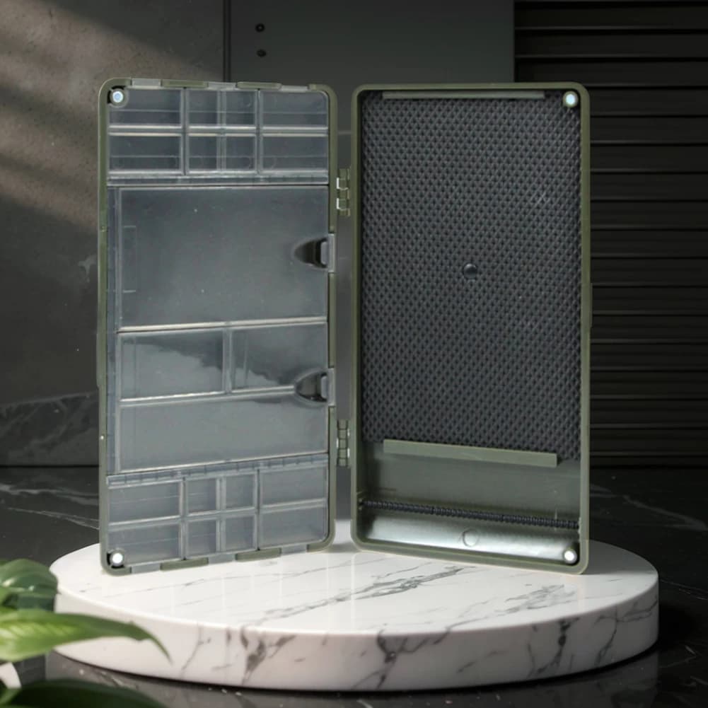Magnetic Fishing Rig Board Box Plastic Fishing Tackle Storage Organizer Fly Fishing Tackle Storage Box Swivels Hook Bait Storage