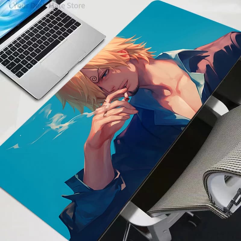 Tappetino per mouse One Piece Anime Gaming Accessories Mousepad Gamer PC Completo Tappetino per tastiera per computer Tappetino da scrivania resistente Varmilo