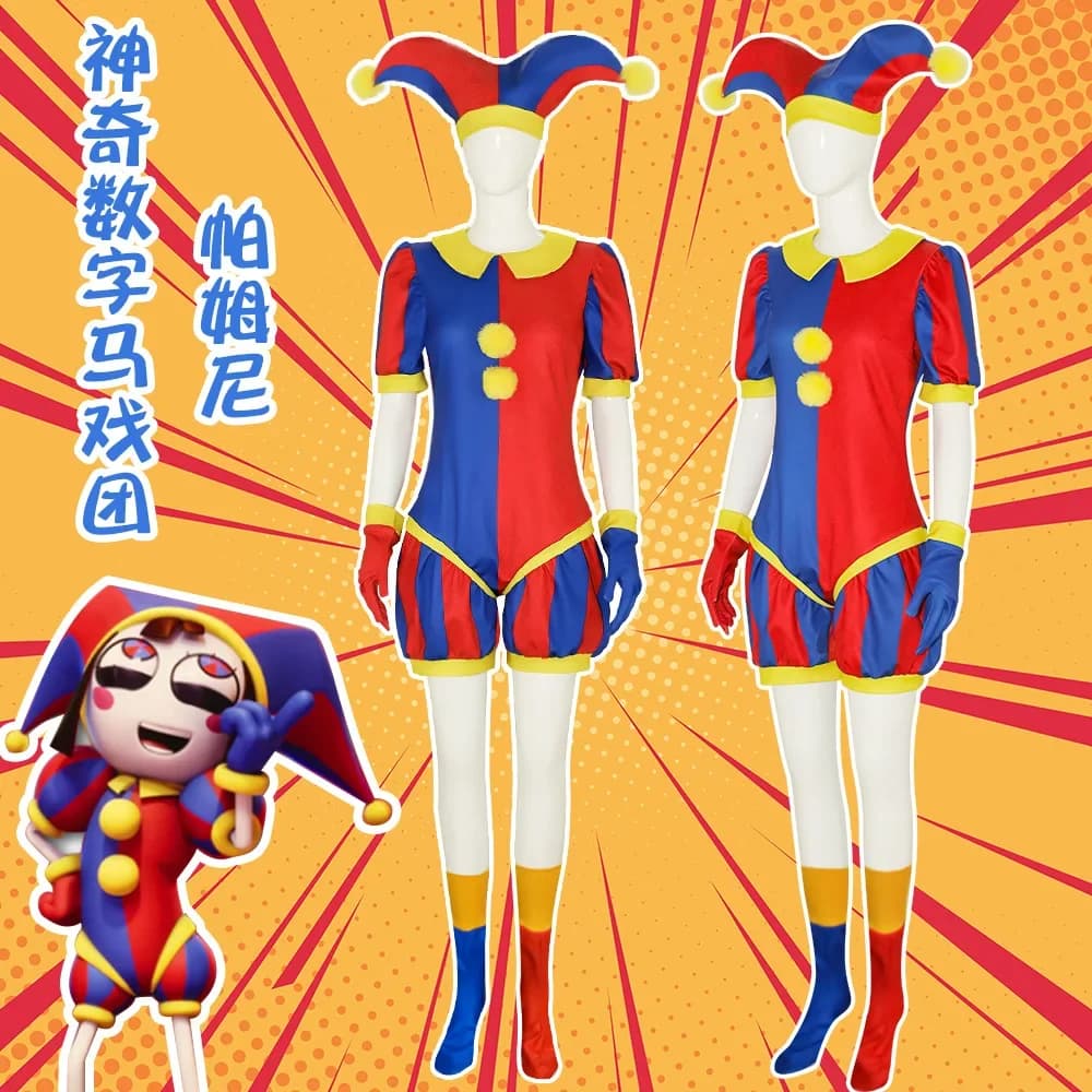 2026 Magic Numbers Circus Cos Suit Pomni Cosplay Jumpsuit Magic Numbers Circus Cos Suit Pomni Cosplay Jumpsuit