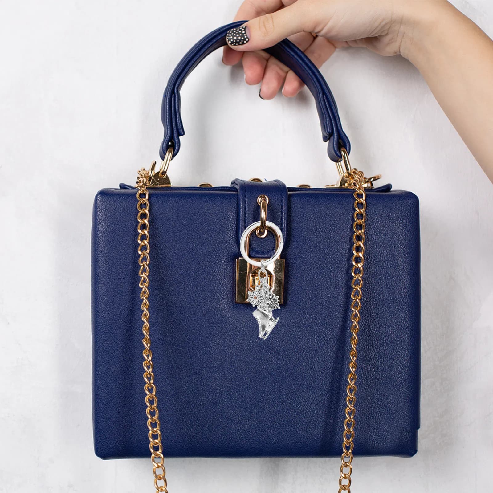 Portachiavi Pattinaggio su Ghiaccio, Trendy, per Donna e Uomo, Appassionati di Sport Invernali, Portachiavi Compatto, Ciondolo per Borsa