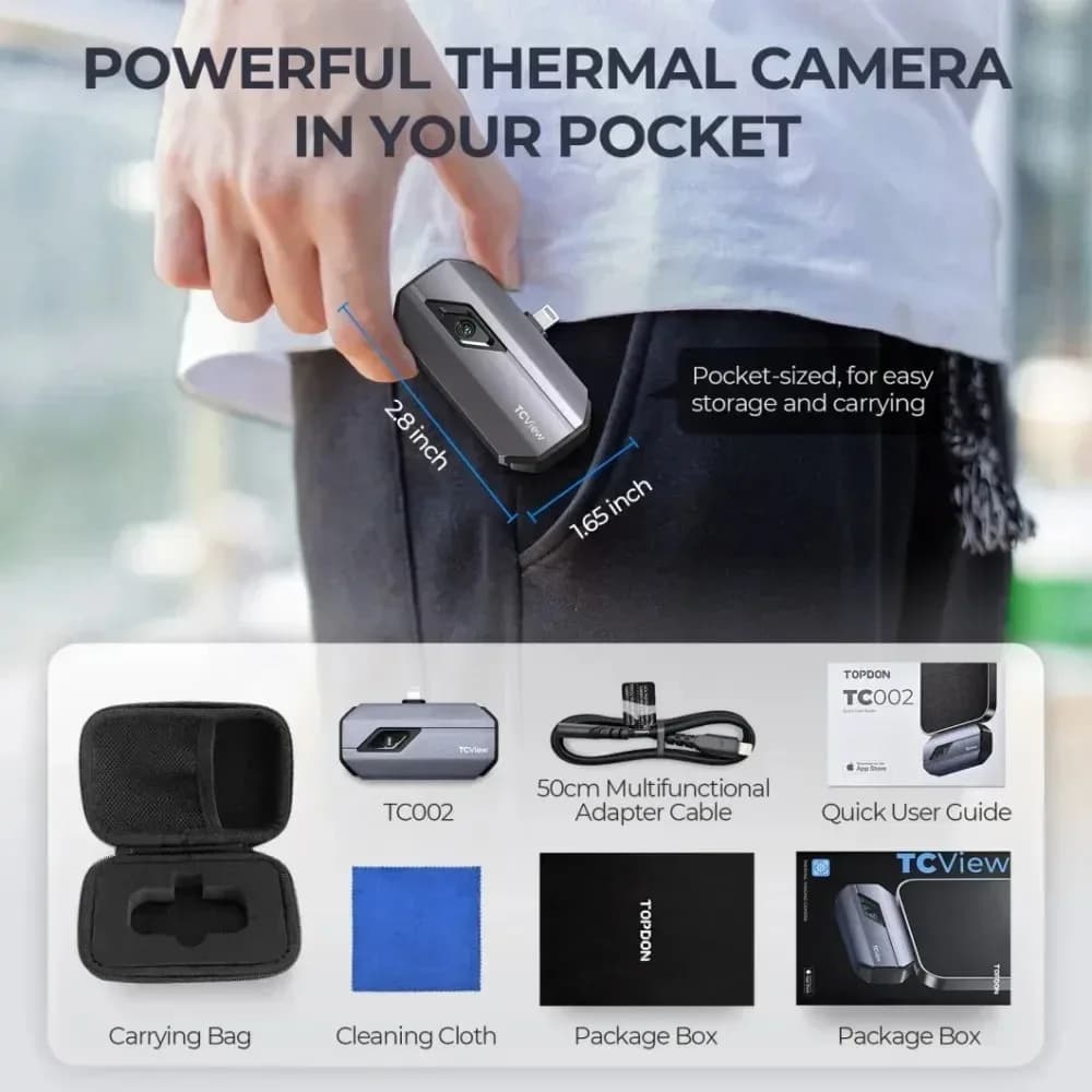 Nuovo 2026 TOPDON Prezzo di Fabbrica ODM OEM TC002 Termocamera Intelligente con Sistema iOS per Telefono Cellulare USB Mini IR a Infrarossi