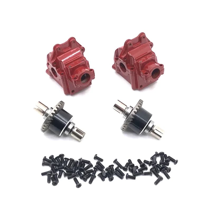 Per WLtoys 144001 144010 02 124010 124016 17 18 19 Accessori per parti di aggiornamento Cambio in metallo e differenziale interamente in metallo