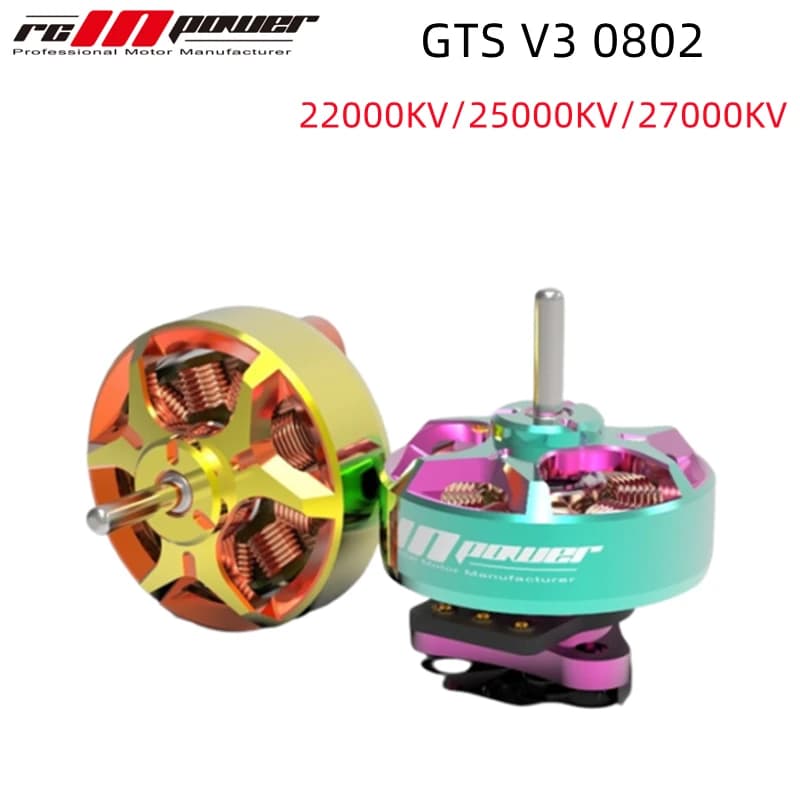 Rcinpower Gts V3 0802 22000kv 25000kv 27000kv 1s Motore Brushless Per Fpv Freestyle 1.2-1.6 pollici Tinywhoop Cinewhoop Droni