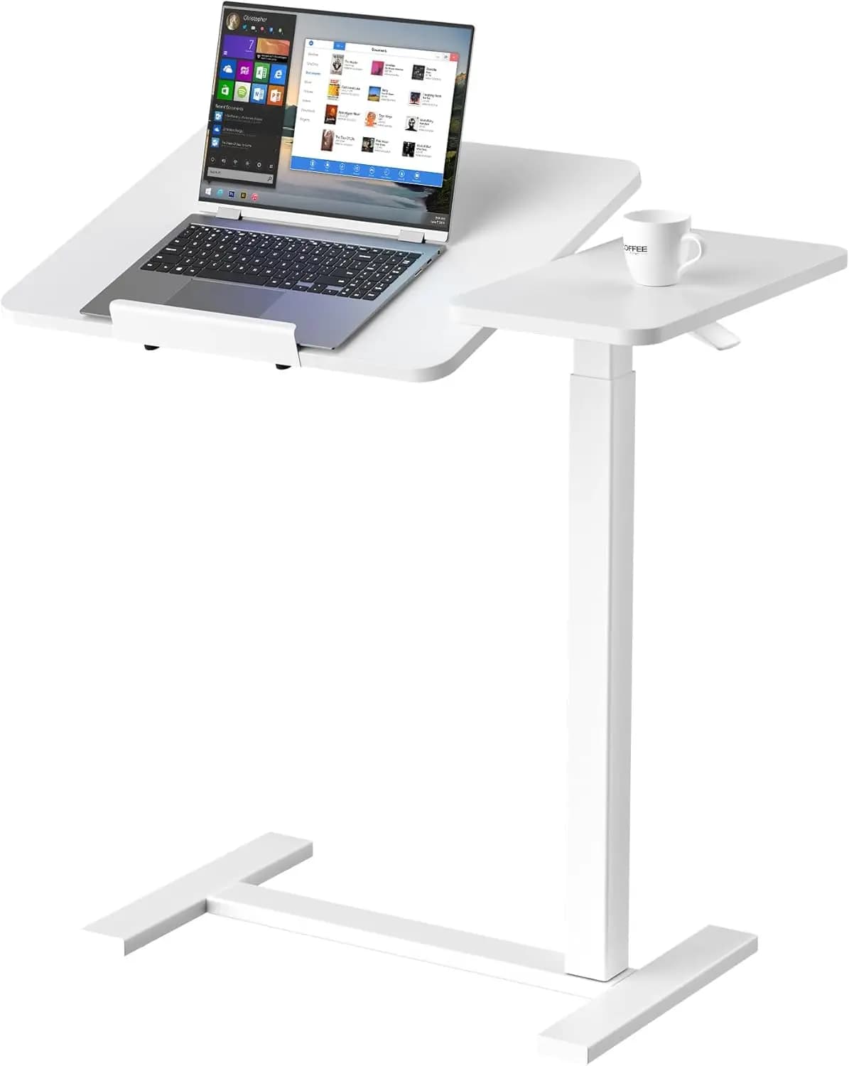 Supporto per laptop con rotelle ad altezza regolabile Sweet Crispy con ruote, desktop inclinabile portatile per l'aula dell'ufficio domestico