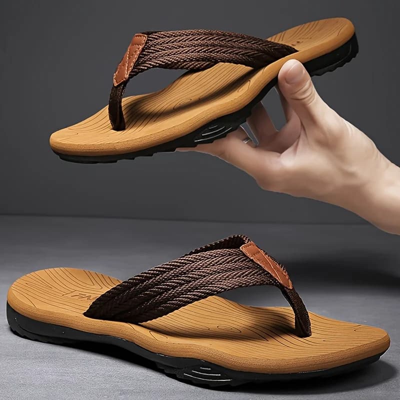 Pmoiste Men Flip Flops EVA Slip-on Beach Comfortable Designer House Slippers High Quality Summer Outdoor Non Slip