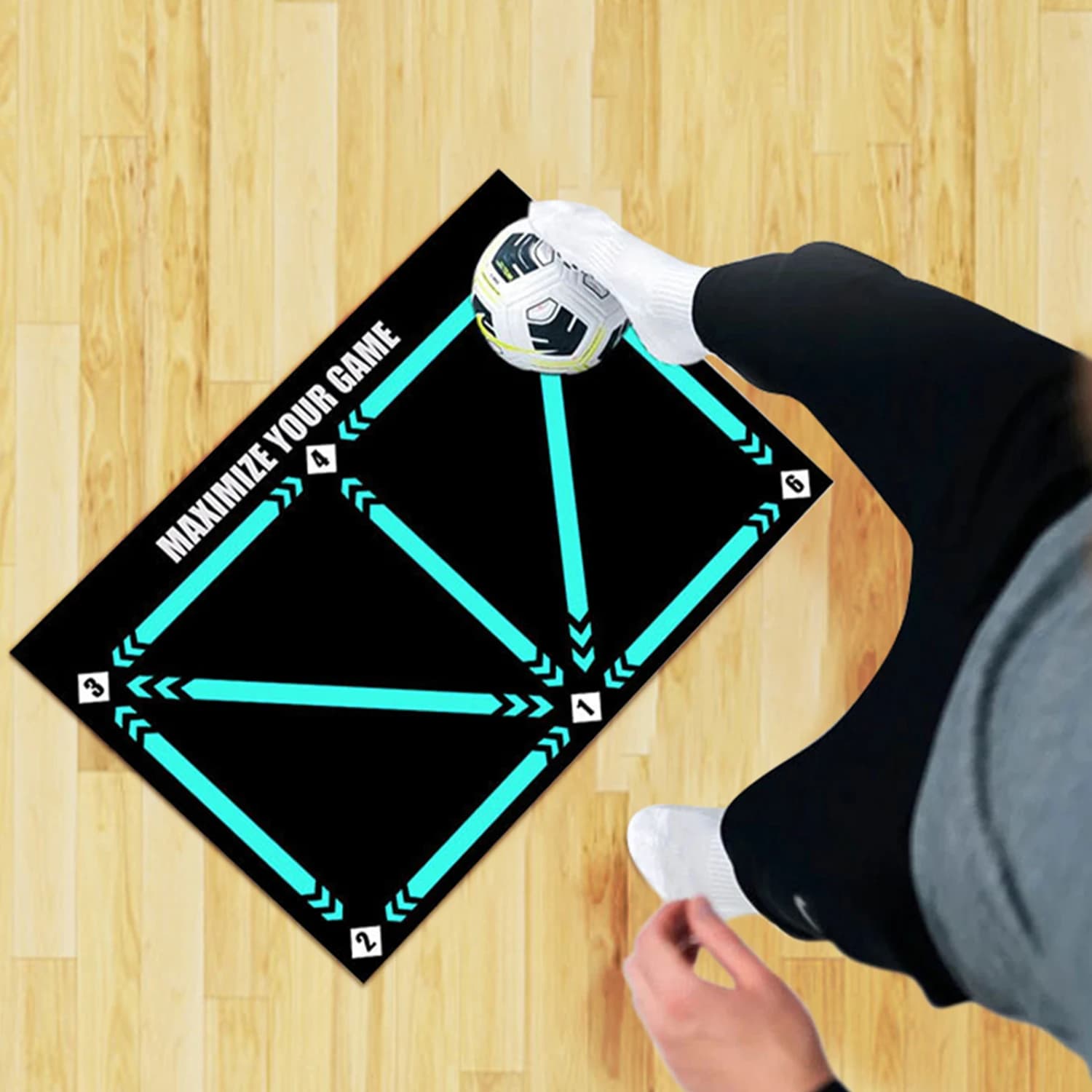 Football Training Mat, Ball Control, Christmas Gifts, Quiet Home Training for Shock Absorption, Ball Sense Improvement