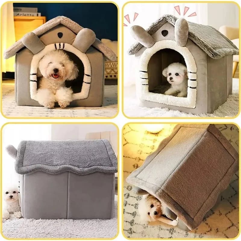 Cuccia per Animali Domestici Universale per Tutte le Stagioni, Morbido Letto per Cani e Gatti con Cuscino Rimovibile e Lavabile per Piccoli Animali