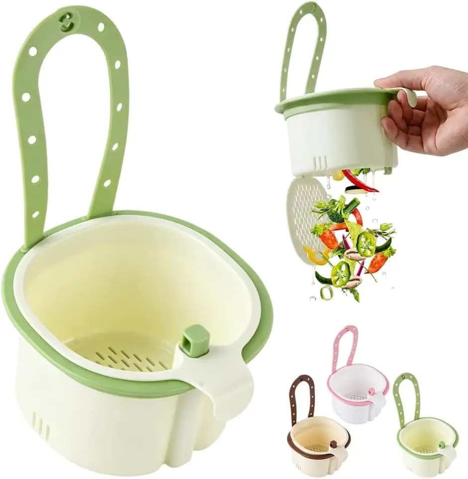 Food Waste Anti-Clogging Kitchen Sink Drain Basket Food Waste Catcher Fruit Cleaning Easy Cleaning Plug Silk Filter Basket